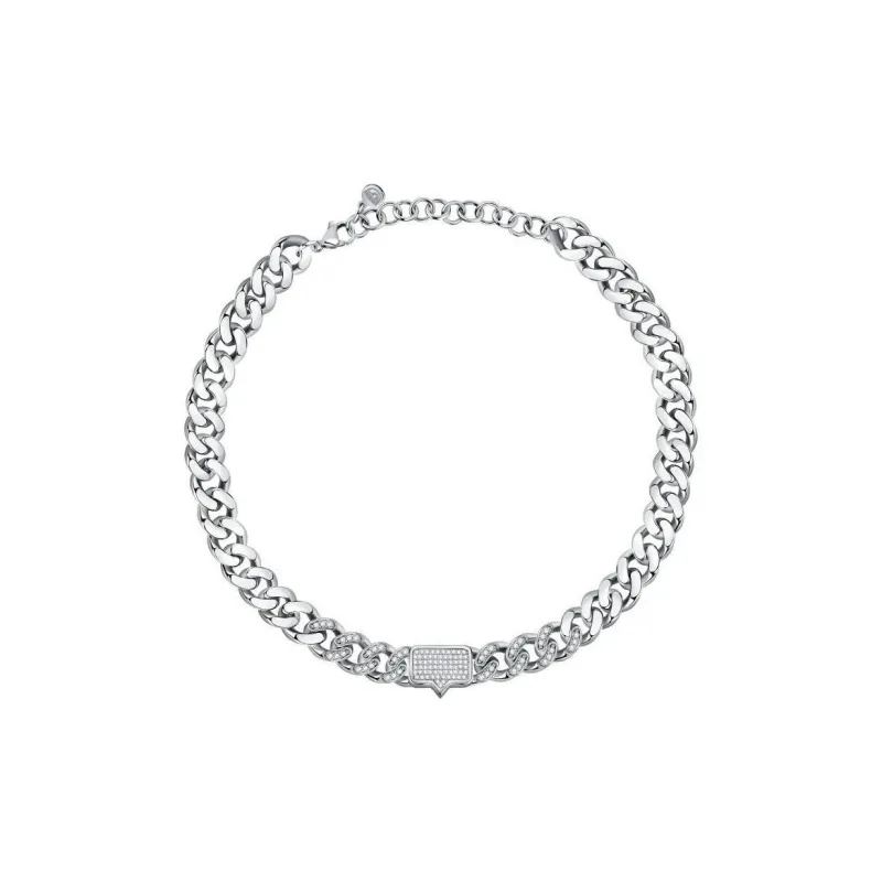 CHIARA FERRAGNI Steel, Rhodium Plated, Zircon Necklaces Women's Silver-0