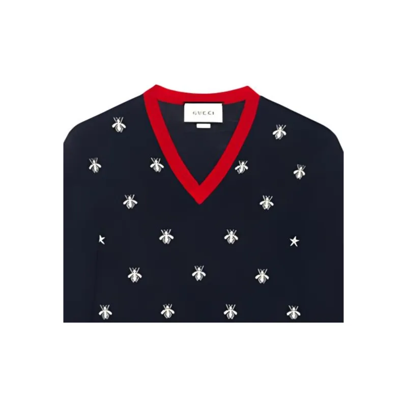 GUCCI Sweaters Men Ink Blue-5