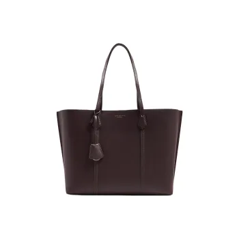 TORY BURCH Cow Split Leather, Cow Leather Tote Bag, Shopping Bag, Shoulder Bag, Handbag Women's Rich Red