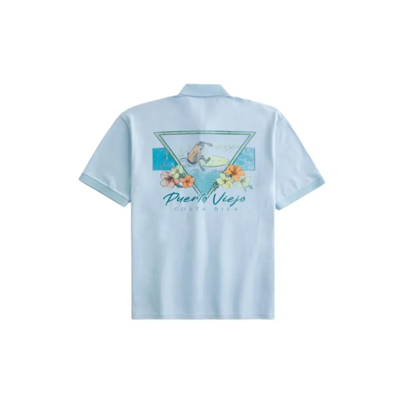 Hollister Polo Shirt Men's Light Blue-1