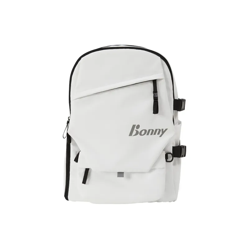 BONNY Badminton Racket Bags 5 Pcs Preppy Style Backpack White Unisex Independent Shoe Compartment-0