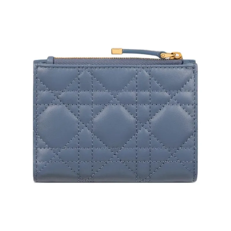 DIOR Jolie Lambskin Wallet Women's Denim Blue-1