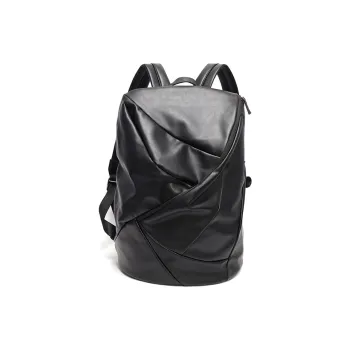 KONADCT PU Backpack Regular Unisex Versatile Black