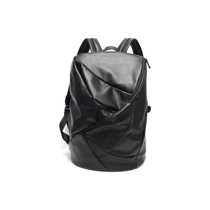 KONADCT PU Backpack Regular Unisex Versatile Black-0