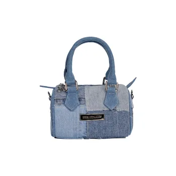 BREAKDANNY Denim Shoulder Bag Regular Unisex Denim Patchwork