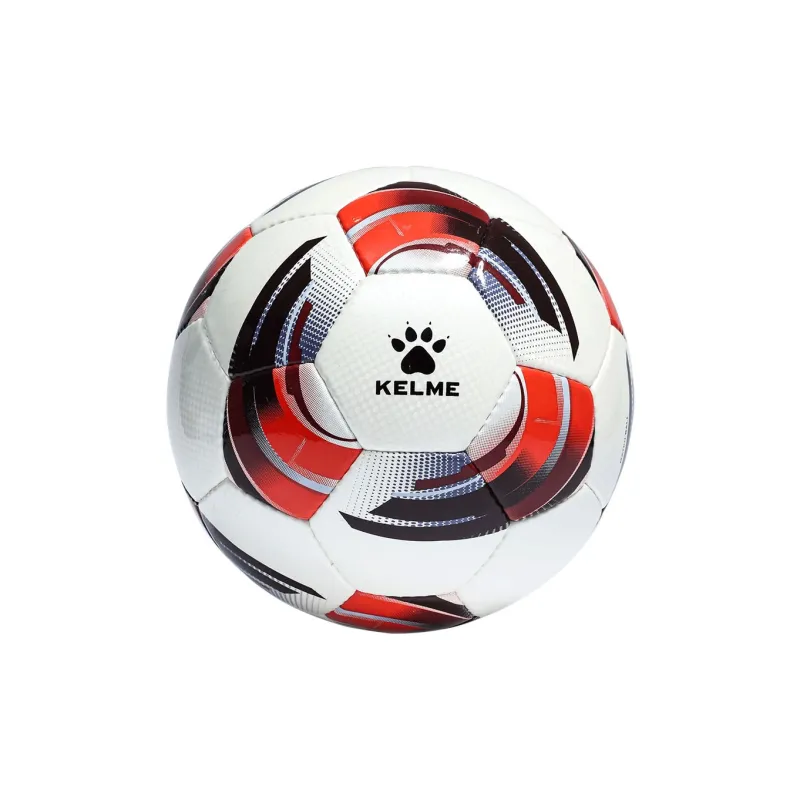 KELME Size 5 Ball Hand Stitched Soccer Ball PU Unisex White Red-1