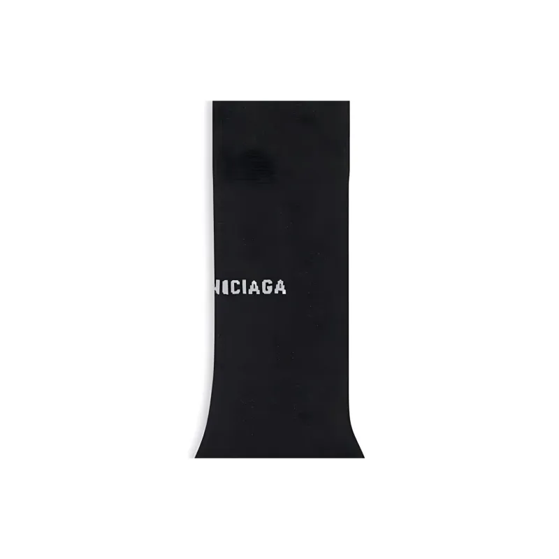 Balenciaga Knee-High Socks Regular Fit Women's 1 Pack Black-1