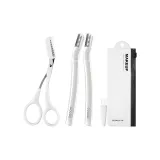 Transparent 2 Pcs+Eyebrow Trimmer (with Storage Bag+Small Brushes)