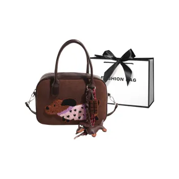 LETOO PU Crossbody Handbag Regular Women's Coffee/Black