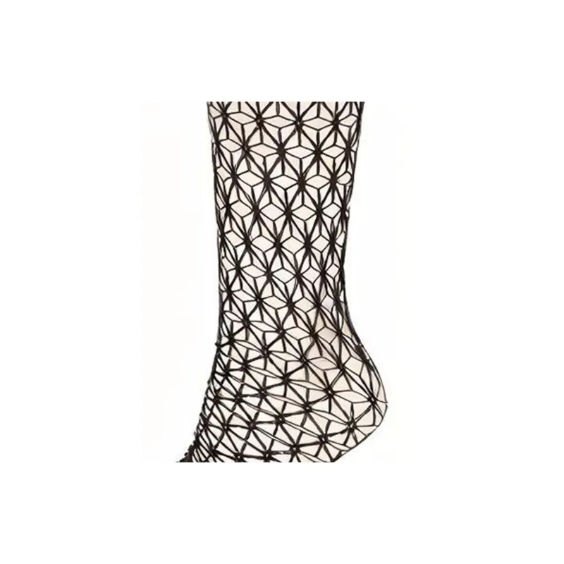 GUCCI Thigh High Fishnet Socks Brown-3