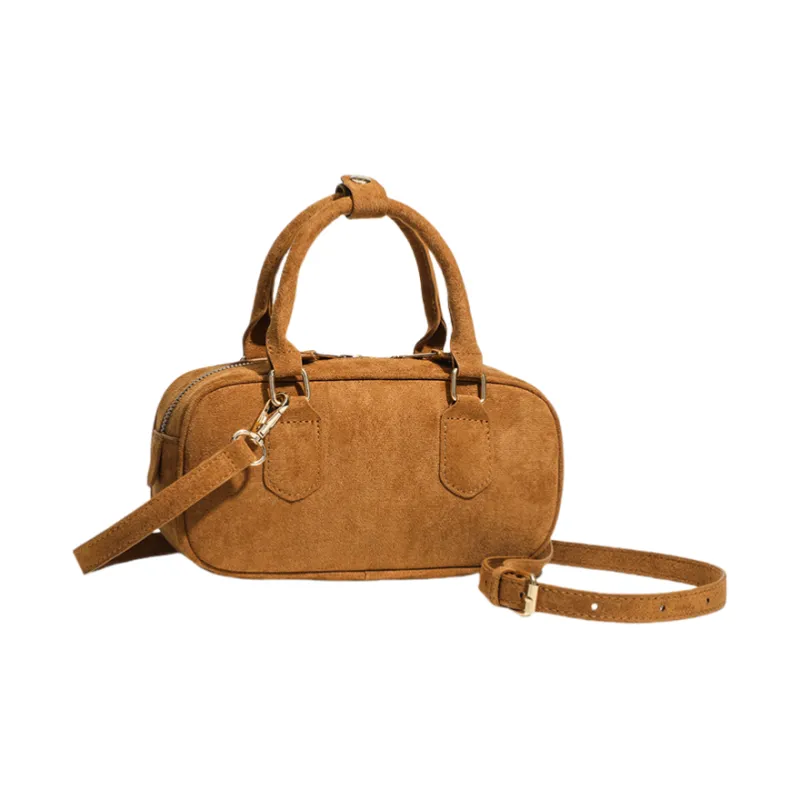 OCTSUI PU One Shoulder Handbags Women's Brown-4