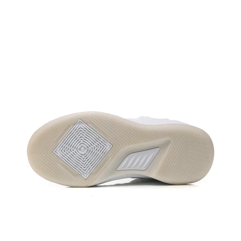 DD&OO Wear-Resistant Breathable Height Increasing High-Top Basketball Shoes Unisex White Gold-14