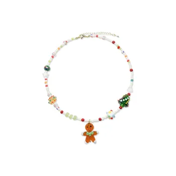 AWE Seed Beads Snowman Multicolor Beads Colored Glaze Collarbone Chain Women's