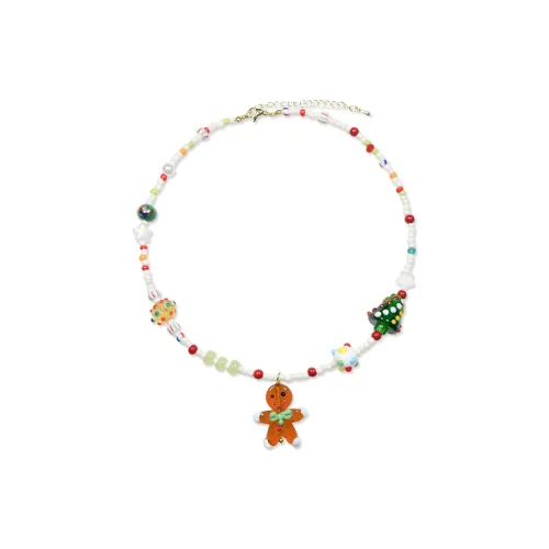 AWE Seed Beads Snowman Multicolor Beads Colored Glaze Collarbone Chain Women's