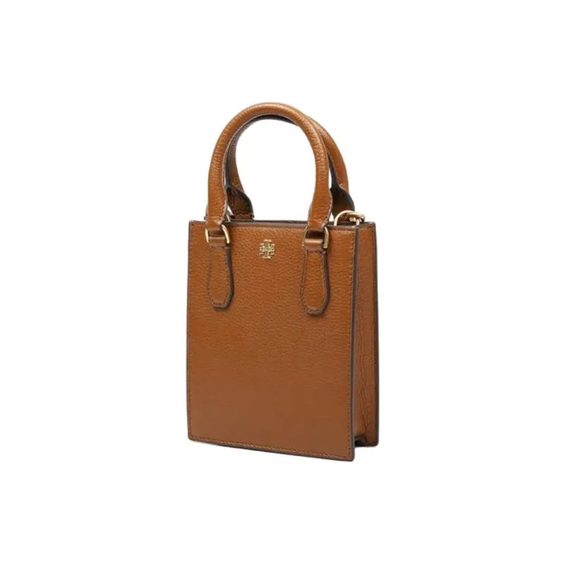 TORY BURCH Blake Cow Leather Handbag, Shoulder Bag, Crossbody Bag Mini Women's Brown-1