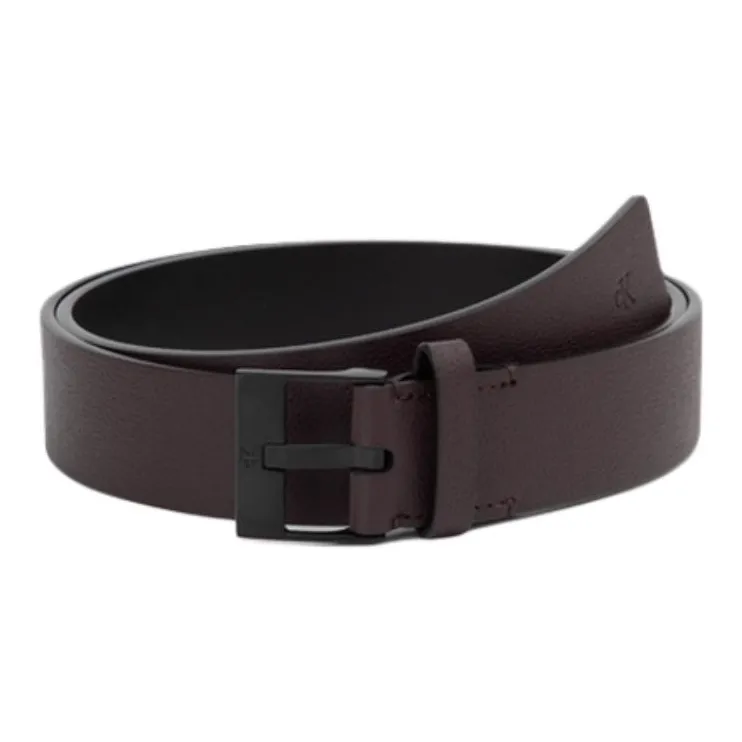 CALVIN KLEIN Cow Leather Split Cow Leather Leather Belts Men's Brown Width 3.5CM-0