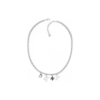 DKNY Crystal, Rhodium Plated Necklaces Women's Silver