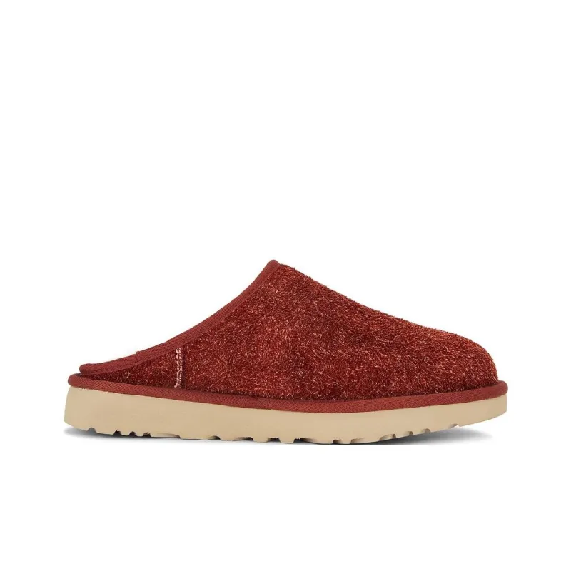 UGG Classic Slip On Shaggy Suede Slipper Red Jasper-1