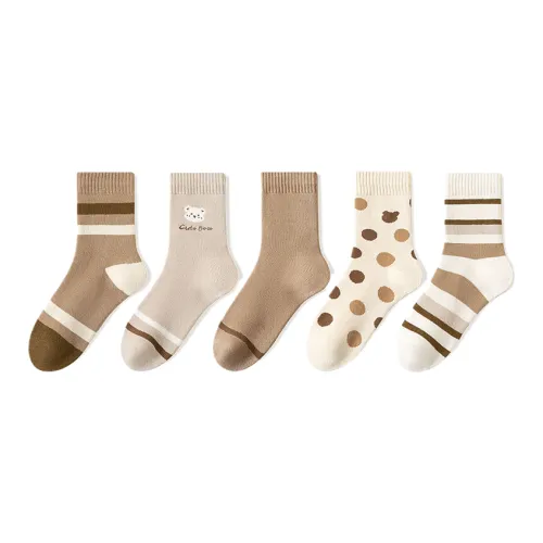 Lan Miao Mid Calf Socks Women's 5 Pack