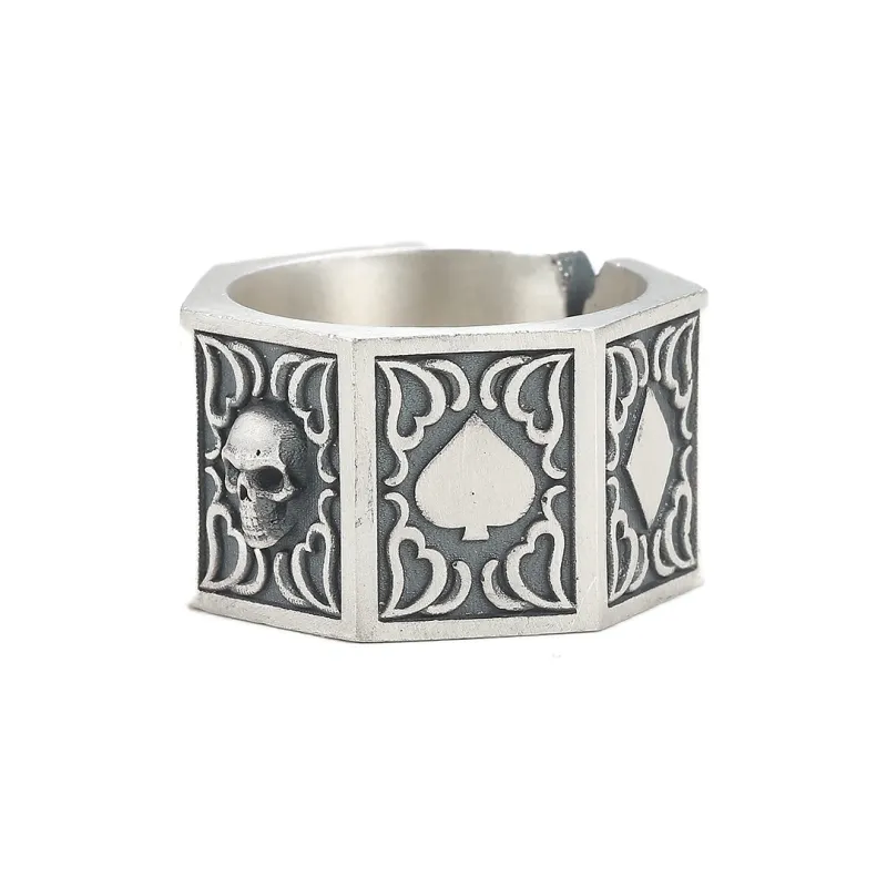 Ruibeila 990 Foot Silver Rings Men's-3