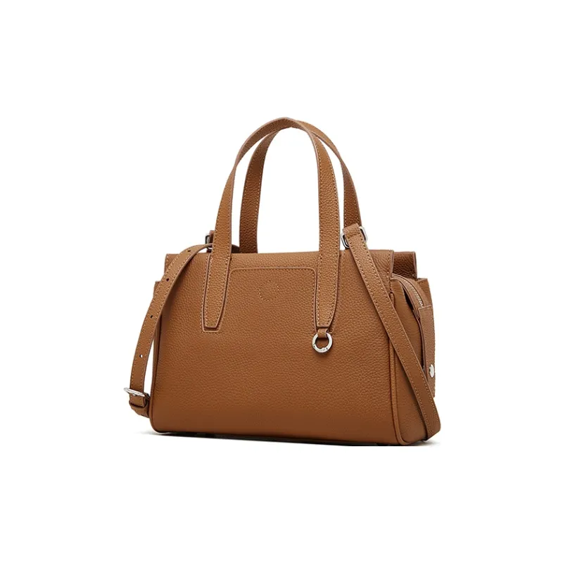 Carnival Keep Top Grain Cow Leather Handbag Regular Women's Black/Brown/Gray-8