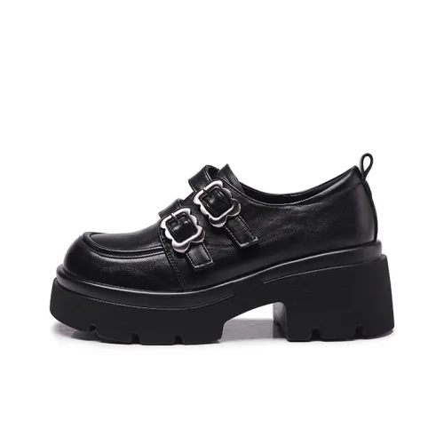 Bull charm Loafers Women's Black/Brown