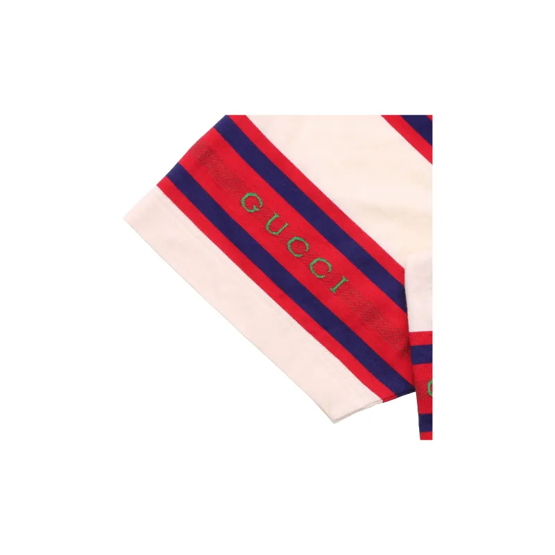 GUCCI Polo Shirt Men's Red White Stripes-8