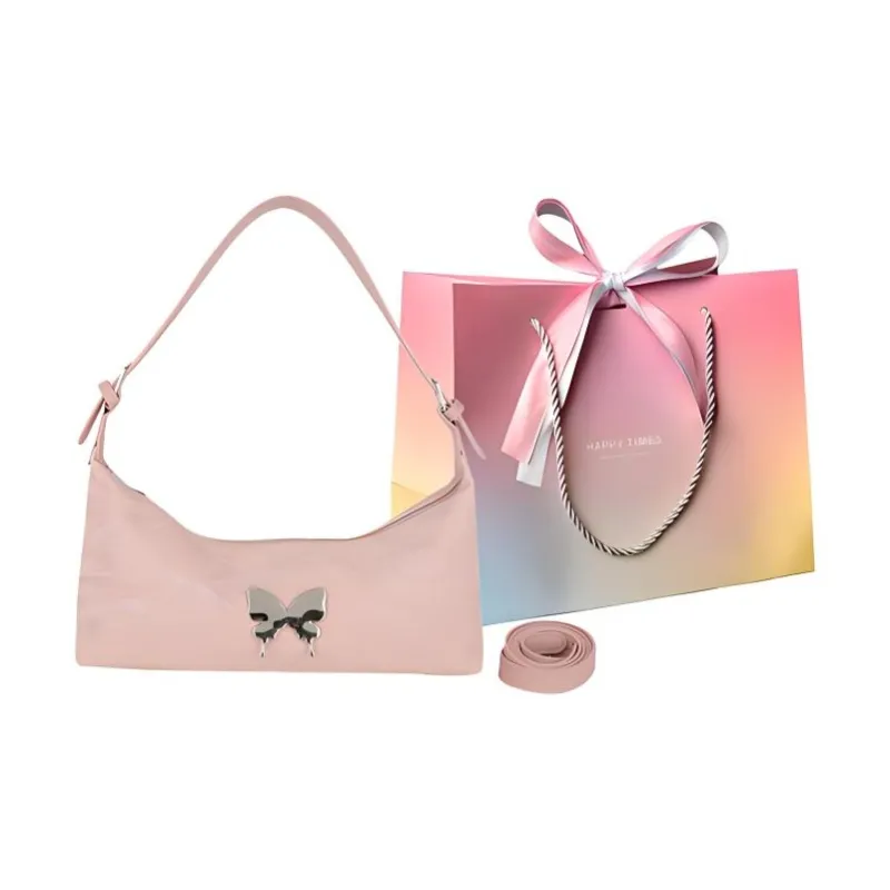 Yalu PU Handbag Shoulder Bag Crossbody Bag Women's Ecru/Black/Pink/Khaki-6