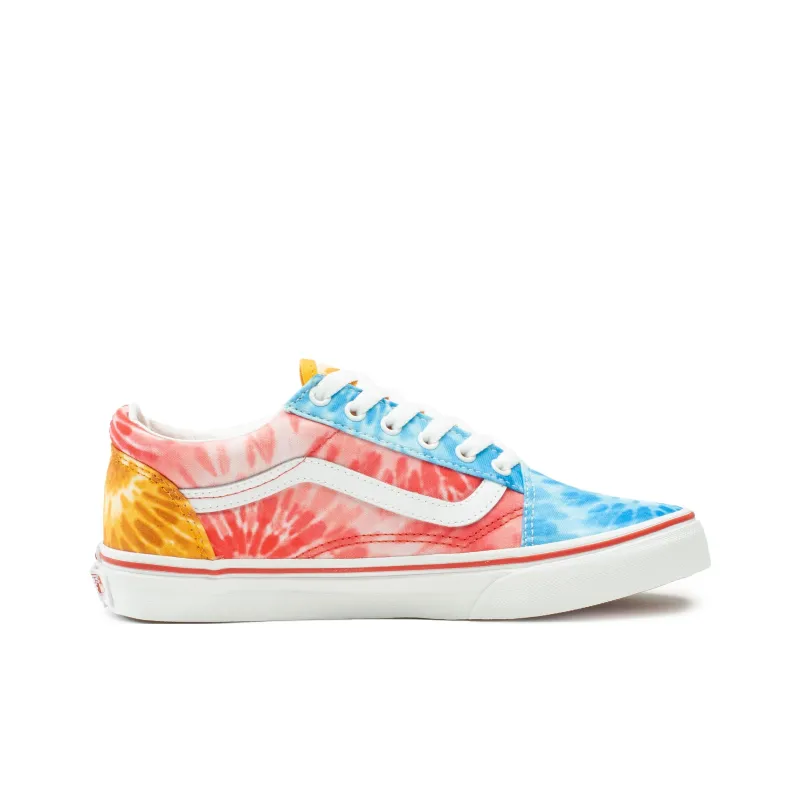 Vans Old Skool Anti Slip Wear Resistant Low Top Kids' Skateboarding Shoes Red/Blue/Yellow/White Teenagers-1