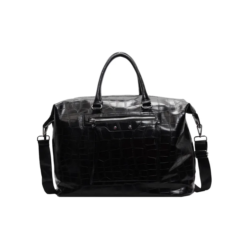 Barang Bear PU Handbag Shoulder Bag Crossbody Bag Large Size Unisex White/Black-5
