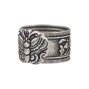 JINLUWANG 990 Fine Silver Rings Women's