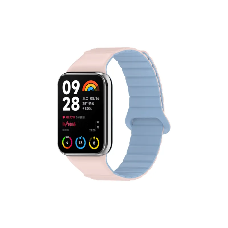 CHENSONG Xiaomi Red Beige Compatibility Watch Band Silicone Material-8