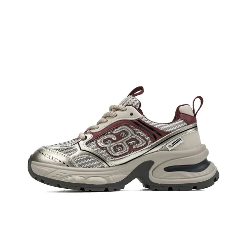 EBLAN Cushioning Low Top Chunky Sneakers Women's Red
