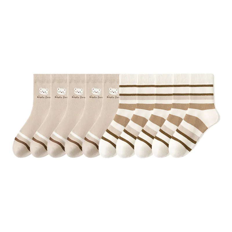 Lan Miao Mid Calf Socks Women's Combo Set-6