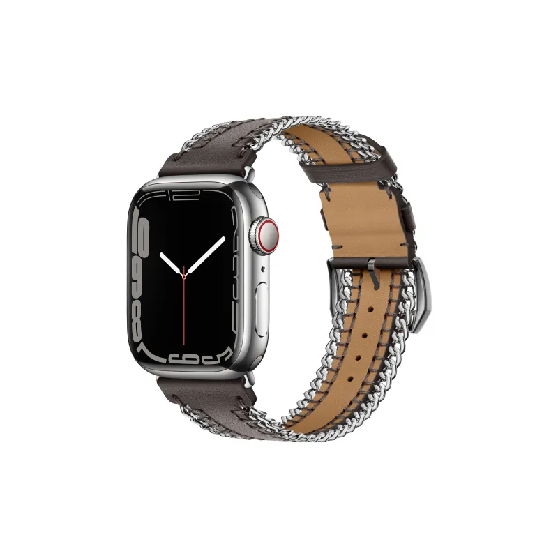 MSSM Watch Bands Apple Compatibility 233mm Genuine Leather Material-6