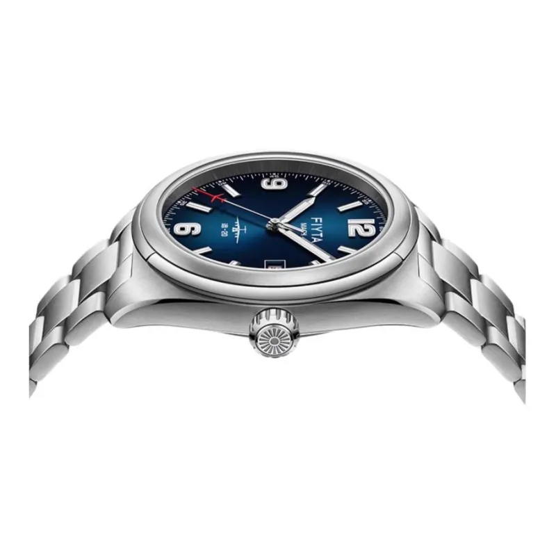 Fiyta MACH Collection GA881025.WLW Automatic Mechanical Movement Stainless Steel Strap Watch Men's Watches Blue Dial-3
