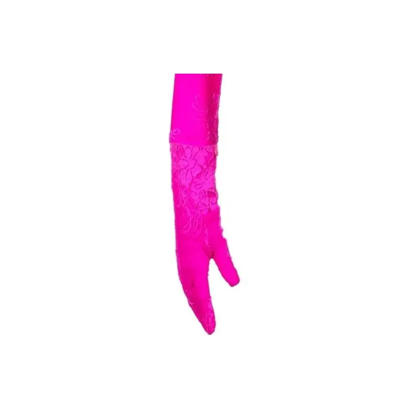 Balenciaga Lace Top With Gloves 'Lipstick Pink'-6