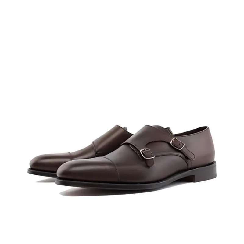 LOAKE Dress Shoes Men Low Top Brown-2