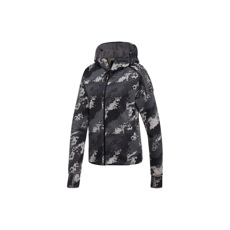 Adidas Jackets Coats Women's Gray Camouflage-2