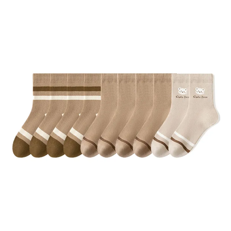 Lan Miao Mid Calf Socks Women's Combo Set-4