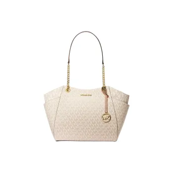 MICHAEL KORS Jet Set Coated Canvas Shoulder Bag Large Size Women's Rose Gold