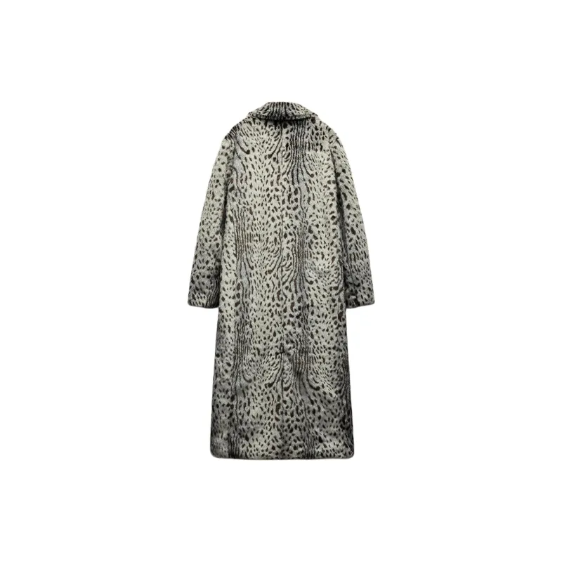 ZARA Coats Women's Leopard Print/Gray-1