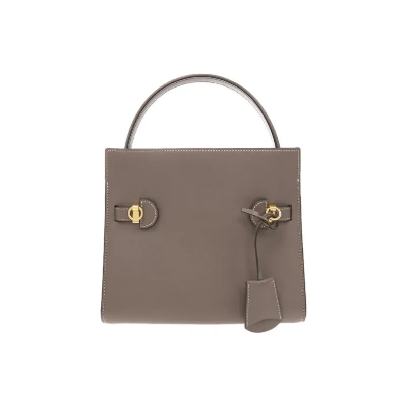 TORY BURCH Lee Radziwill Leather Shoulder Bag, Crossbody Bag, Handbag Trumpets Women's Shell-2
