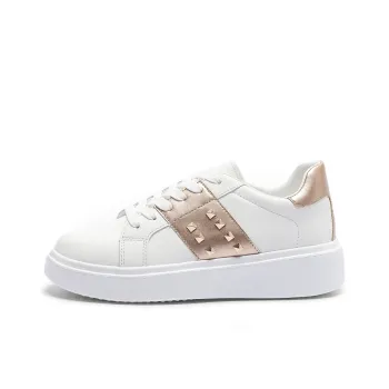 KATHRYN WILSON Low Top Skateboard Shoes Women's White Gold