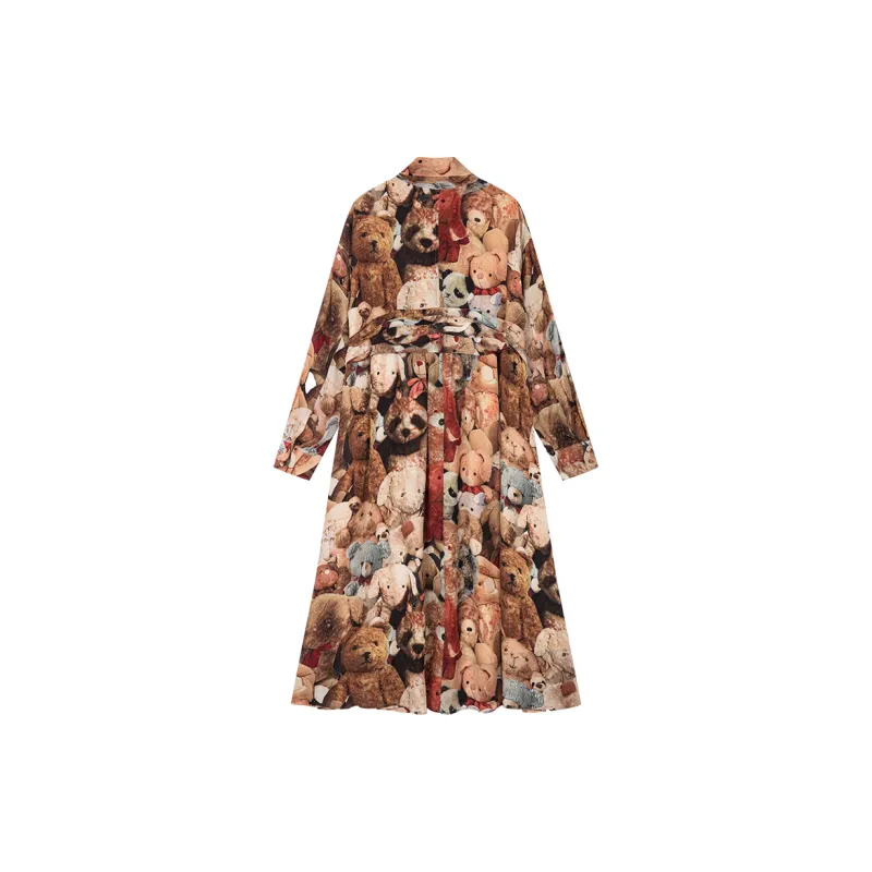 UOOYAA Long Sleeved Dress Women's Print-1