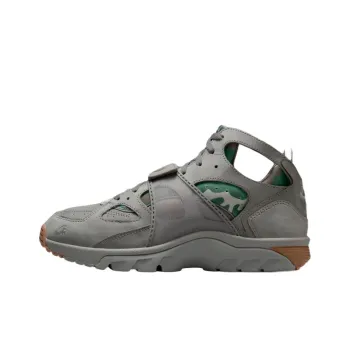 Corteiz X x Nike Air Trainer Huarache Slip Resistant Mid Top Vintage Basketball Shoes Men's Gray