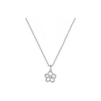 Heart Grass S925 Silver Necklaces Women's