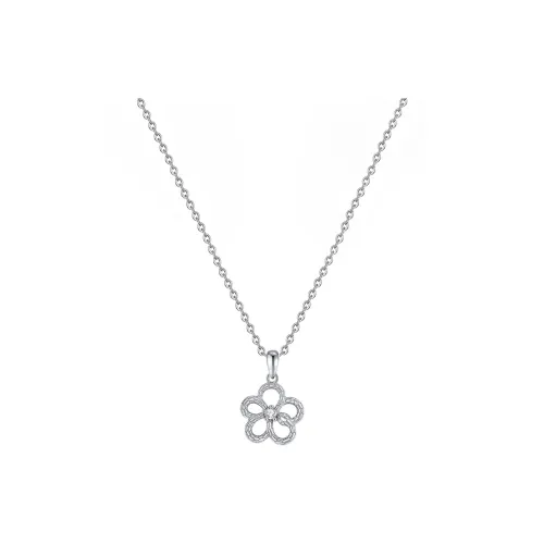 Heart Grass S925 Silver Necklaces Women's