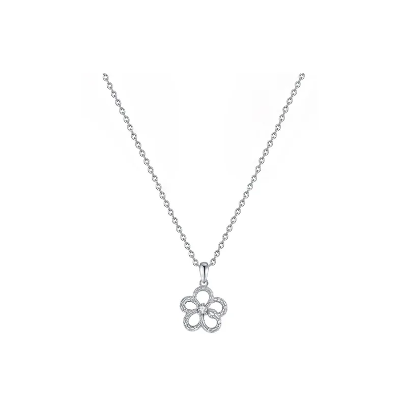 Heart Grass S925 Silver Necklaces Women's-0