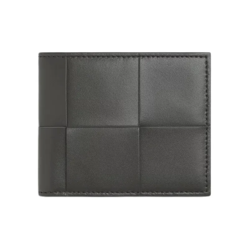 Bottega Veneta Calfskin Wallet Men's Gray & Deep Yellow-0